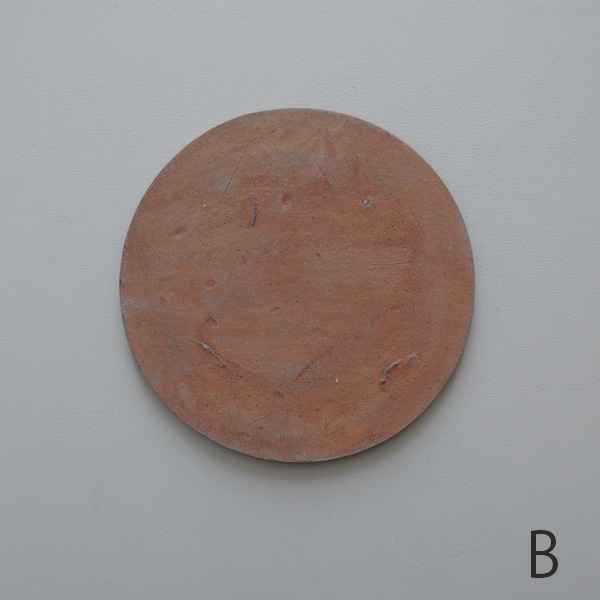 二階堂明弘 やきしめ丸皿 中（赤） Φ22cm H1cm 各種