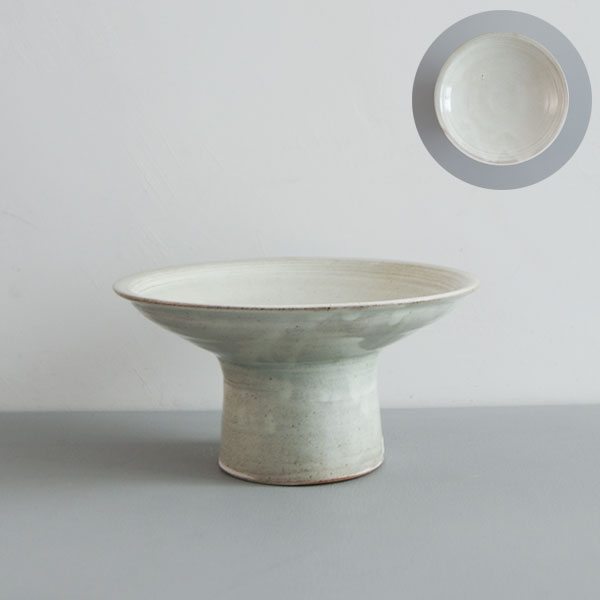 高木剛　粉引高台皿6寸　Model・B　Φ19.5ｃｍ