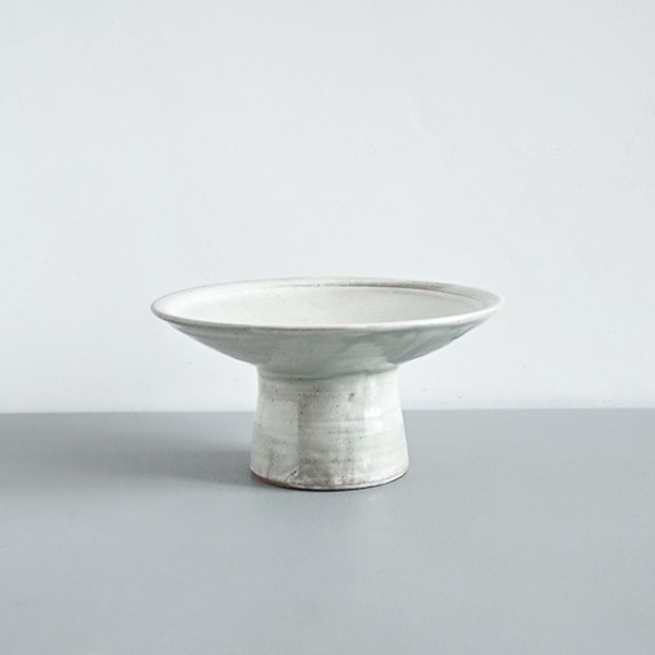 高木剛　粉引高台皿6寸　Model・B　Φ19ｃｍ