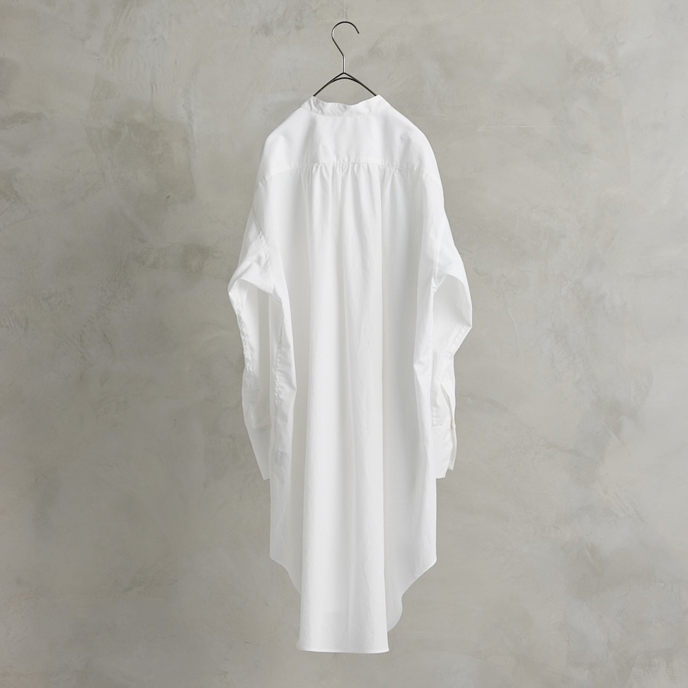 the last flower of the afternoon 解けた夜 Long shirt White 送料無料