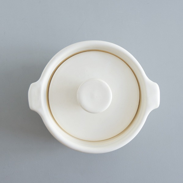 馬場勝文 耐熱ごはん炊鍋・白・3合