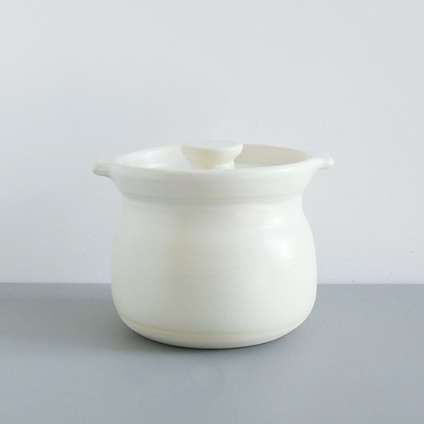 馬場勝文 耐熱ごはん炊鍋・白・3合