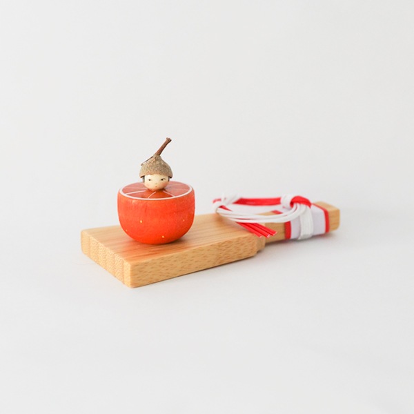 どんぐりこけし　みかん　羽子板　セット　model　MH1119A　身長2.5ｃｍ
