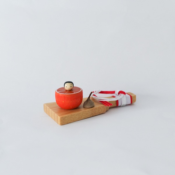 どんぐりこけし　みかん　羽子板　セット　model　MH1119A　身長2.5ｃｍ
