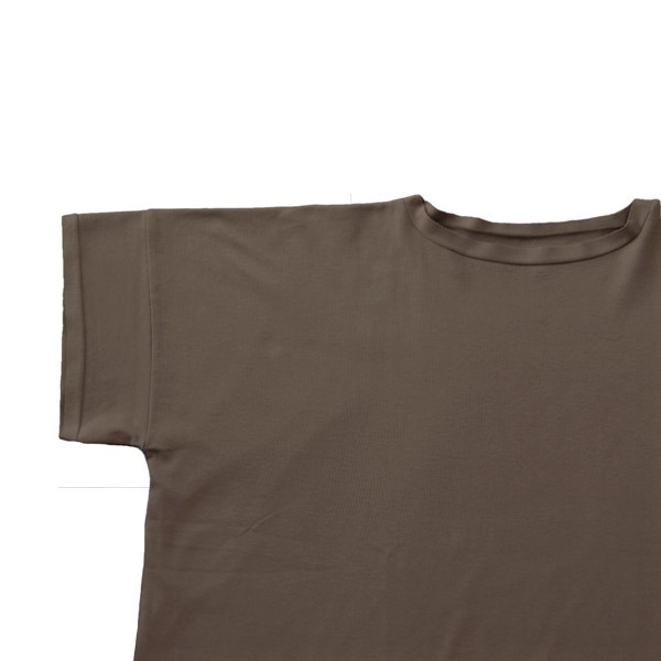 MITTAN　T-06　suvin半袖ワイド平面T　茶　送料無料