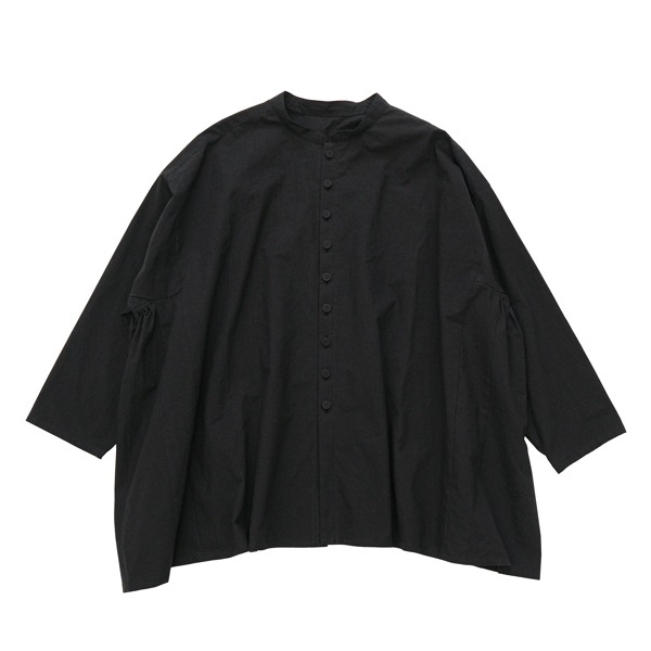 the last flower of the afternoon｜滲むひかり　Rectangle blouse［Black（黒）］