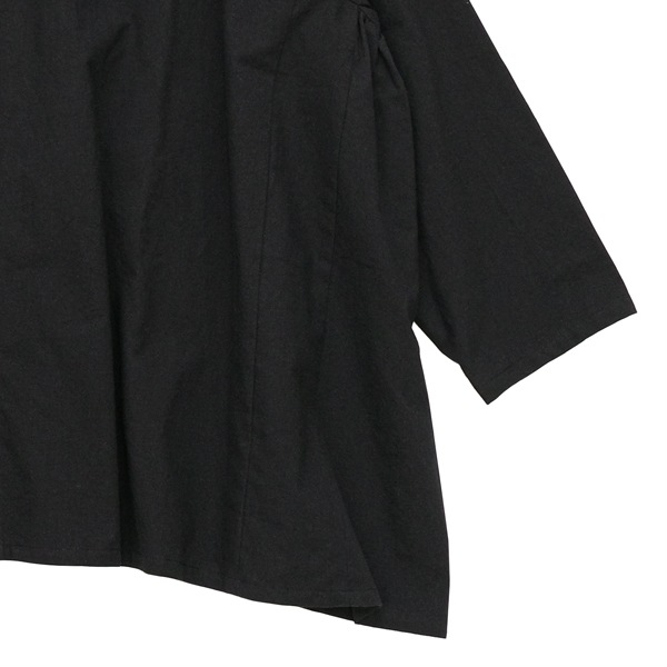 the last flower of the afternoon｜滲むひかり　Rectangle blouse［Black（黒）］