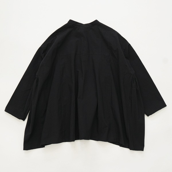 the last flower of the afternoon｜滲むひかり　Rectangle blouse［Black（黒）］