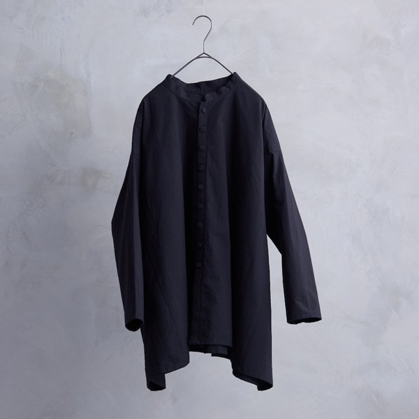 the last flower of the afternoon｜滲むひかり　Rectangle blouse［Black（黒）］