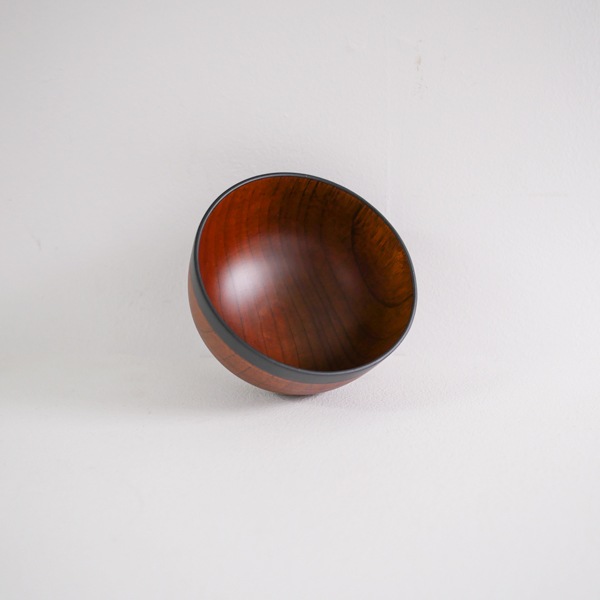 会津塗　布汁椀　黒　Φ12.5ｃｍ