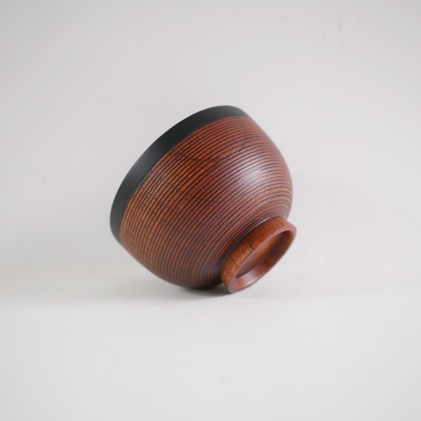 会津塗　布汁椀　黒　Φ12.5ｃｍ