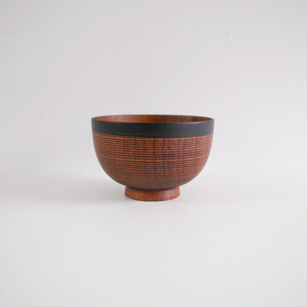 会津塗　布汁椀　黒　Φ12.5ｃｍ