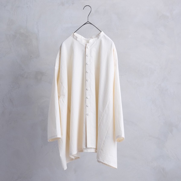 the last flower of the afternoon｜滲むひかり　Rectangle blouse　ecru［生成］