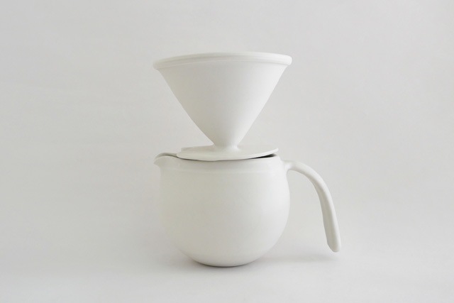 馬場勝文　白磁マットピッチャー