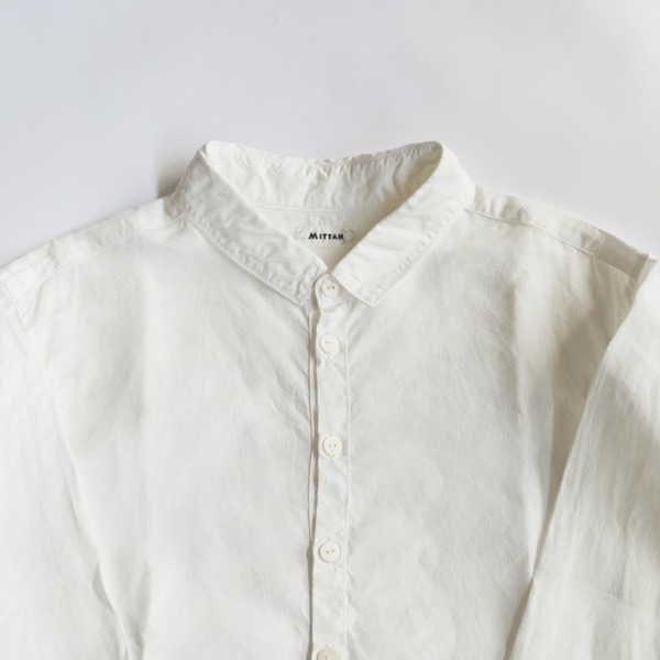 MITTAN　SH-109　大麻シャツ2　高密度　白　送料無料　