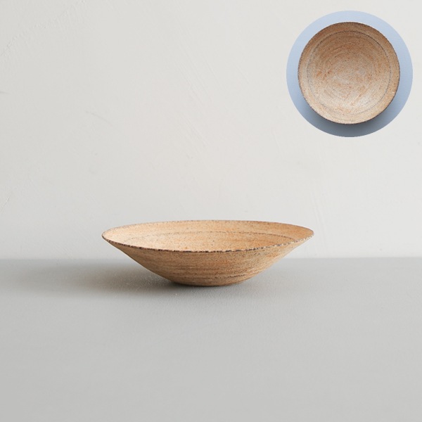 二階堂明弘　やきしめリム皿　小　（黄）　Model・E　Φ17ｃｍ　Ｈ4ｃｍ