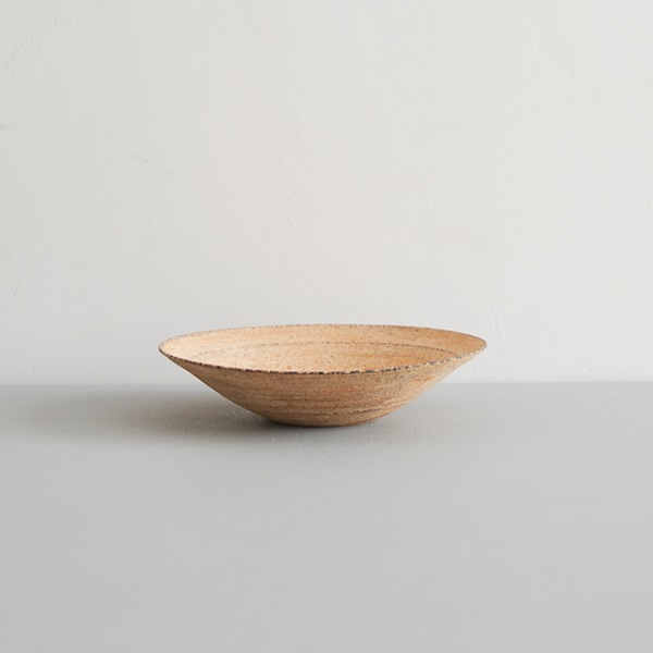 二階堂明弘　やきしめリム皿　小　（黄）　Model・E　Φ17ｃｍ　Ｈ4ｃｍ