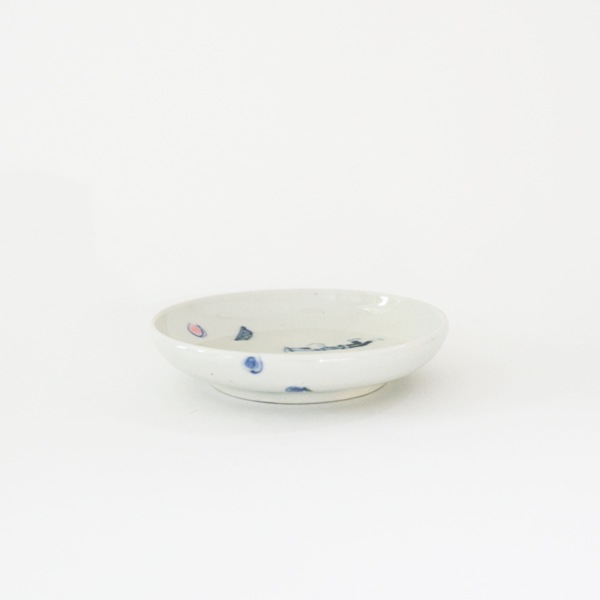 日高直子　4寸銘々皿 桃ころりん　Φ12.5cm