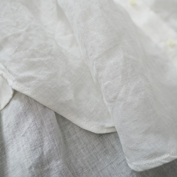 kijinokanosei シャツ　“hemp aya”　White　送料無料