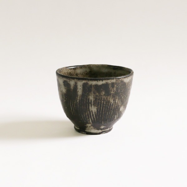 小野哲平　薪窯くし目湯呑　大　model：D