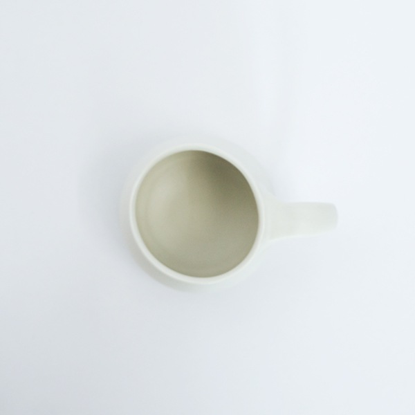 馬場勝文　白磁マットフリーマグ　大　H7cm　　Model：A1