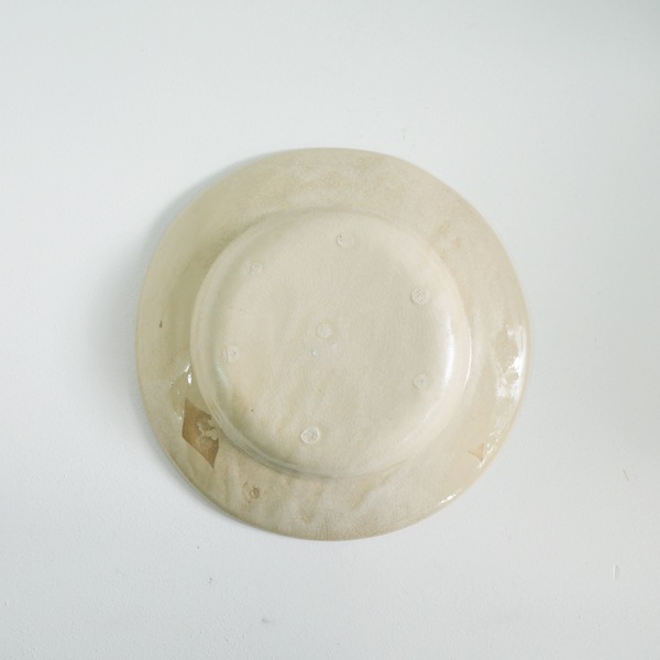 田中直純　貫入ラウンドリムプレート　L