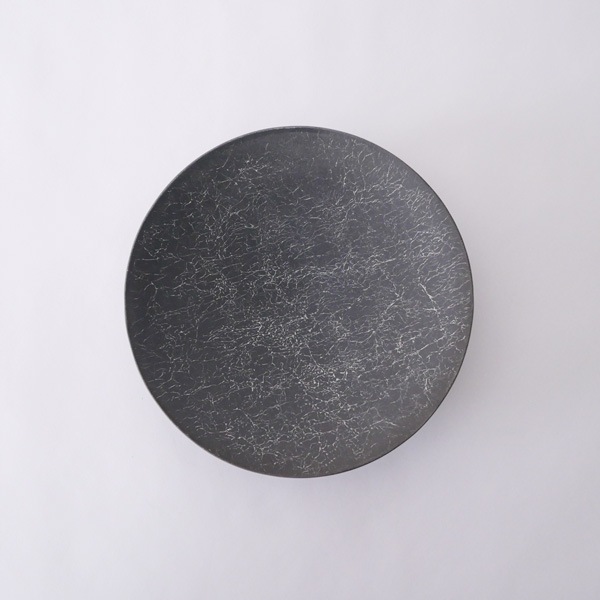 瀬川辰馬　黒土象嵌 鉢 大　Φ26ｃｍ