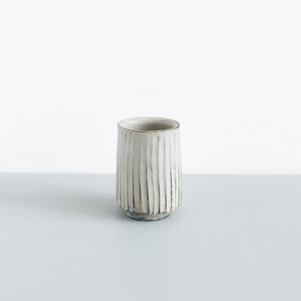 馬場勝文　土マットしのぎ切立湯呑