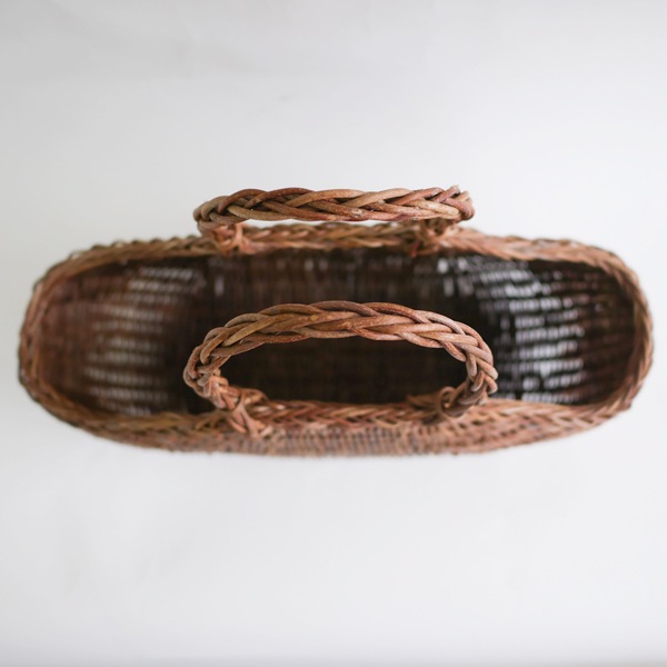 あけび手提げかご　織編