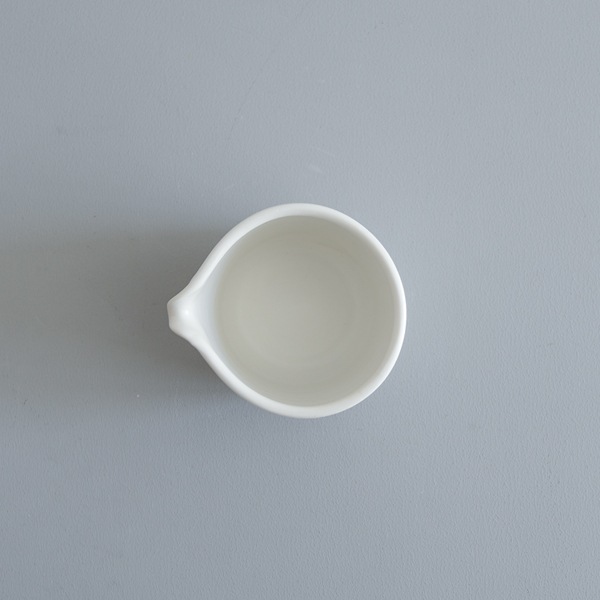 馬場勝文　白磁マット片口注器
