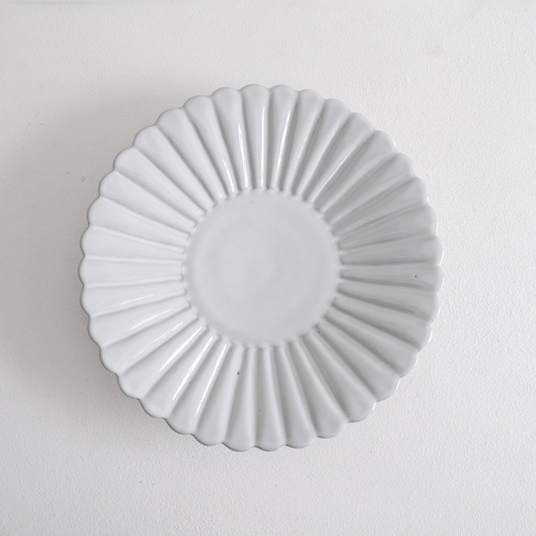 上國料正記　輪花平大皿　Φ25ｃｍ