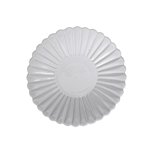 上國料正記　輪花平大皿　Φ25ｃｍ