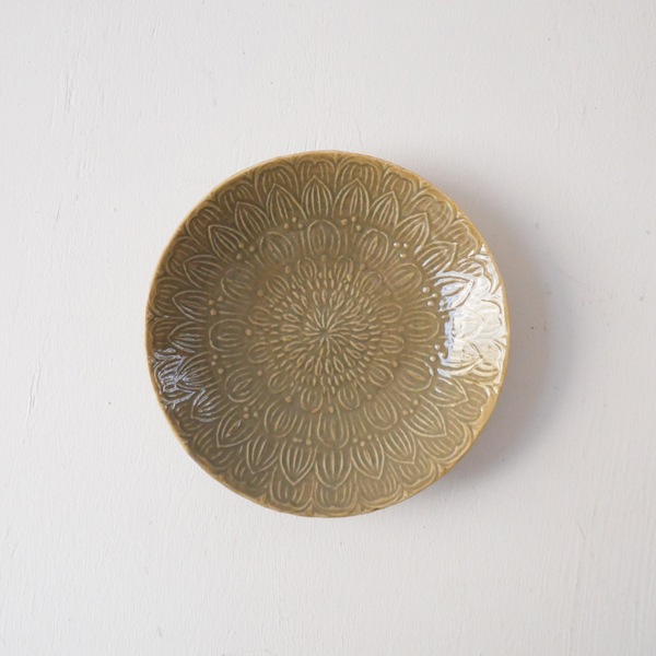 斉藤幸代　ダアリア5寸鉢（砂）　Φ16.5ｃｍ