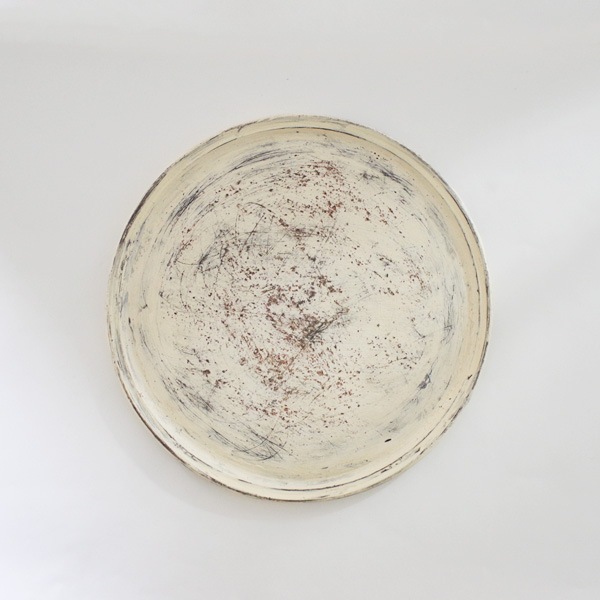 大澤哲哉　陶器　　プレート 大澤哲哉 FlatPlate 白 Size：L Φ27.5cm