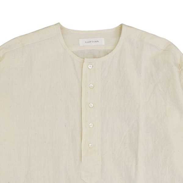 GUPTIHA  SOBAKASU KHADI COTTON  Sobakasu henry shirt	Natural　送料無料