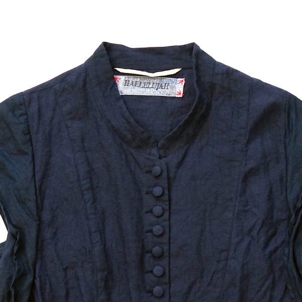 HALLELUJAH　ハレルヤ　ヴィクトリア時代ブラウス　Navy　　送料無料
