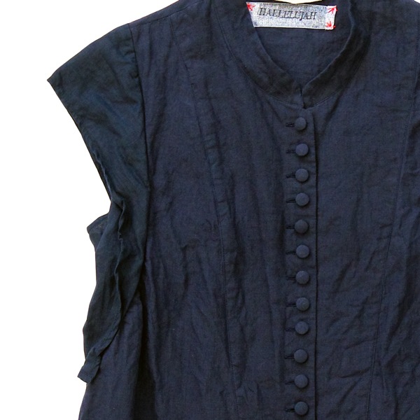 HALLELUJAH　ハレルヤ　ヴィクトリア時代ブラウス　Navy　　送料無料