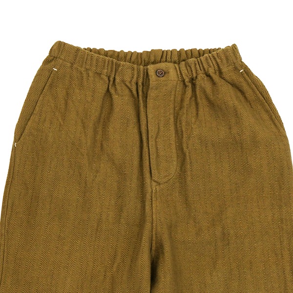 GUPTIHA　 TEORI Cotton Herringbone  Easy Taper　Khaki Brown　送料無料