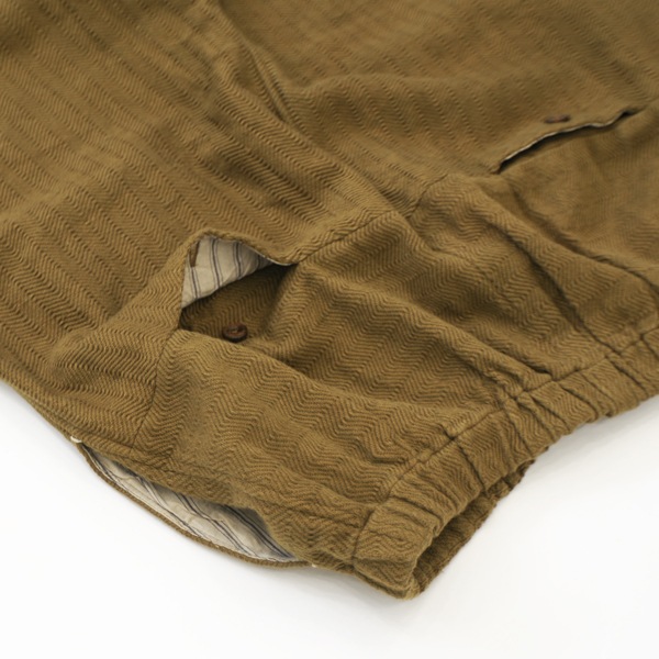 GUPTIHA　 TEORI Cotton Herringbone  Easy Taper　Khaki Brown　送料無料