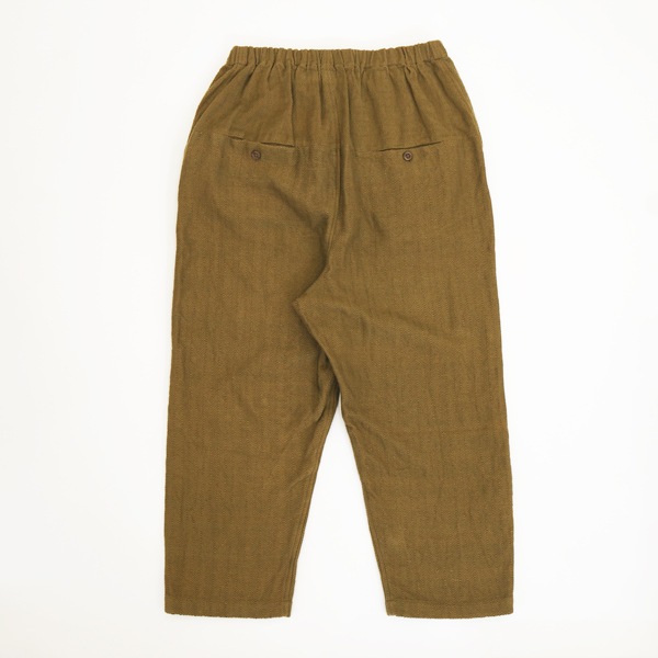 GUPTIHA　 TEORI Cotton Herringbone  Easy Taper　Khaki Brown　送料無料