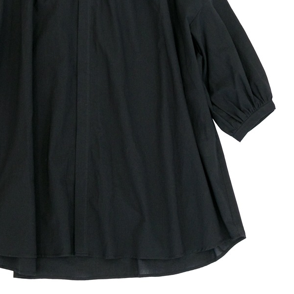 the last flower of the afternoon　透明な午後　 Flare blouse  Black　送料無料