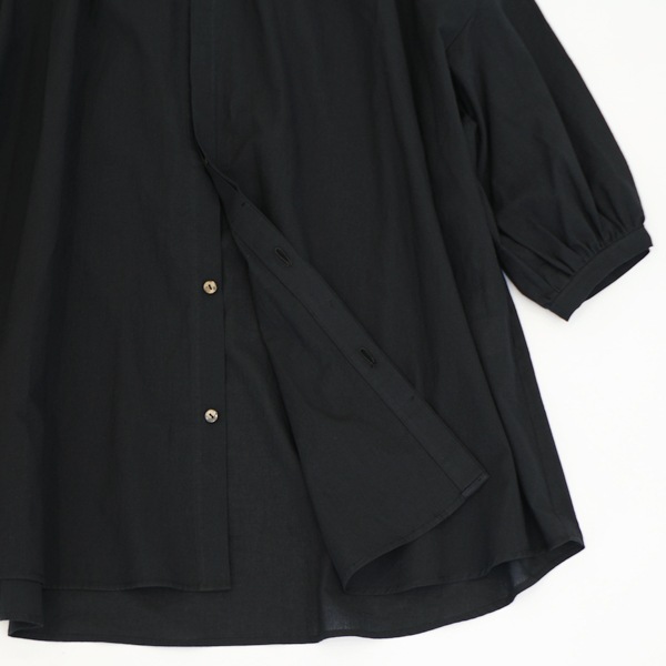 the last flower of the afternoon　透明な午後　 Flare blouse  Black　送料無料