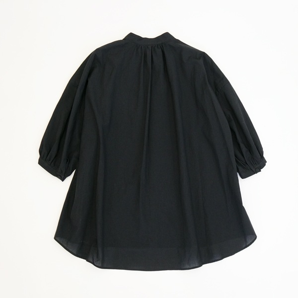 the last flower of the afternoon　透明な午後　 Flare blouse  Black　送料無料