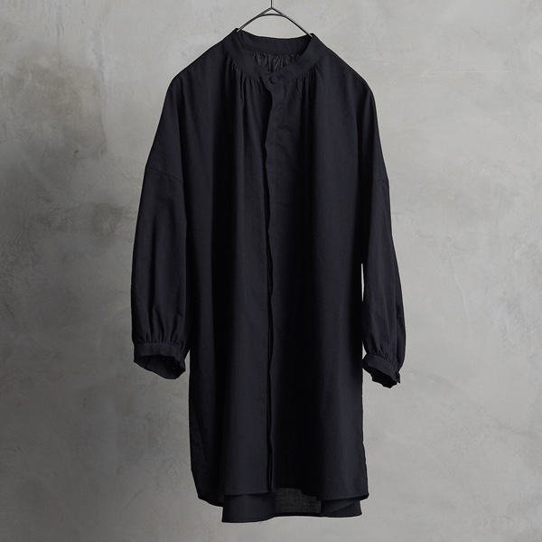 the last flower of the afternoon　透明な午後　 Flare blouse  Black　送料無料