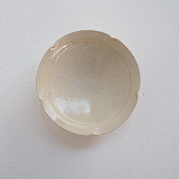 田中直純 貫入輪花5寸皿