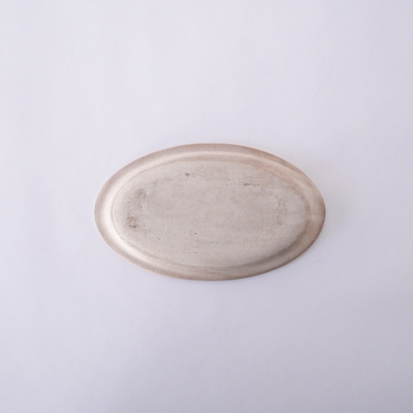 瀬川辰馬 硫化銀彩リムオーバルプレート ModelA 18×25cm