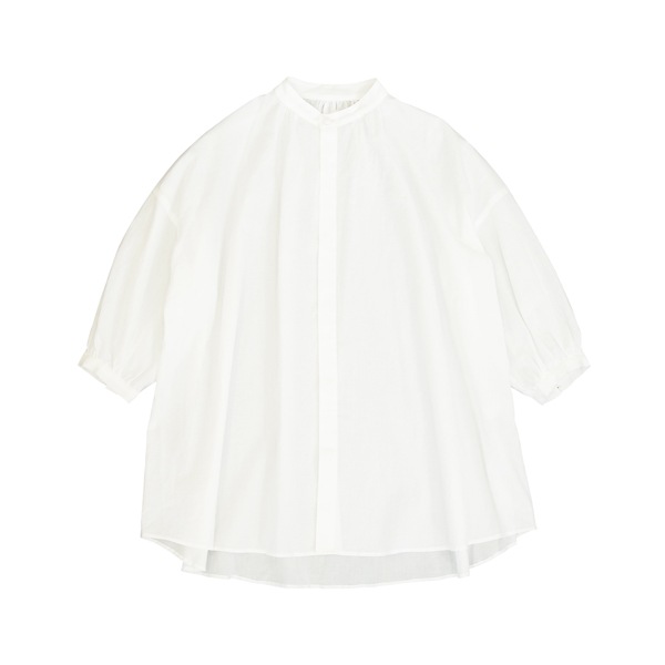 the last flower of the afternoon　透明な午後　 Flare blouse  White　送料無料