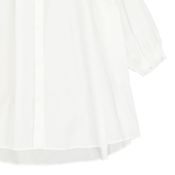 the last flower of the afternoon　透明な午後　 Flare blouse  White　送料無料