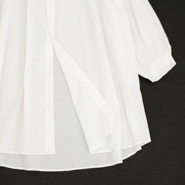 the last flower of the afternoon　透明な午後　 Flare blouse  White　送料無料