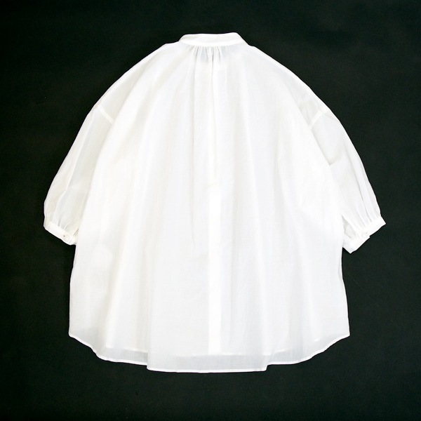 the last flower of the afternoon　透明な午後　 Flare blouse  White　送料無料